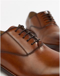 Светло коричневые кожаные туфли на шнуровке Eloie Aldo