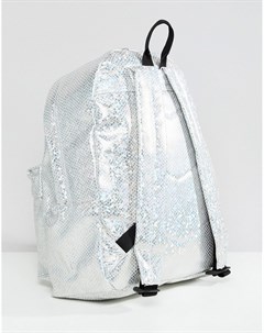 Серебристый рюкзак с голографическим принтом Hype