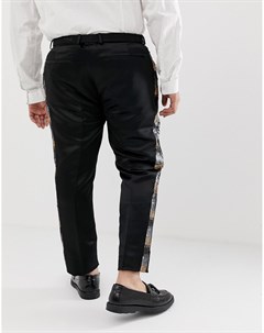Серые брюки скинни с золотистыми пайетками Plus Asos edition