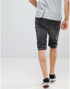 Черные джинсовые шорты Crosshatch