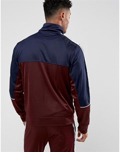 Бордовая спортивная куртка с отделкой лентой Illusive london