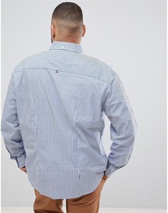 Сине белая рубашка в полоску с длинными рукавами Big Badrhino
