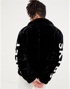 Черная куртка из искусственной кожи с логотипом SWEET SKTBS Sweet sktbs