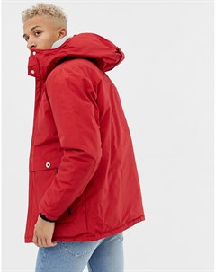 Красная дутая куртка Pull & bear