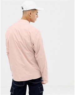 Розовая рубашка навыпуск с длинными рукавами и молнией Noak