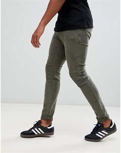 Зеленые брюки скинни с 5 карманами Hollister