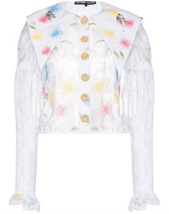 Полупрозрачная блузка с цветочной вышивкой Chopova lowena