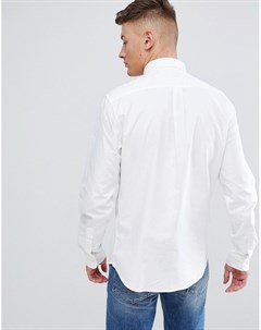 Белая оксфордская рубашка классического кроя Pull & bear