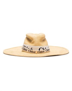 Соломенная шляпа с логотипом Chloe