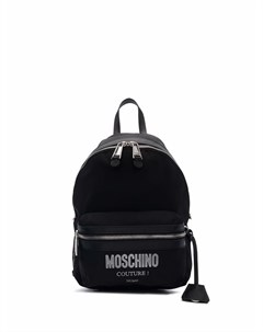 Рюкзак на молнии с нашивкой логотипом Moschino