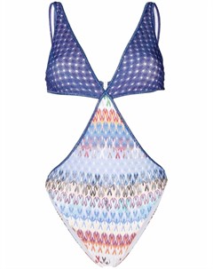 Купальник с узором зигзаг и вырезами Missoni mare