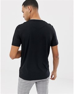 Черная футболка с логотипом на груди Ted baker london