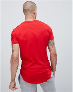 Красная обтягивающая футболка с логотипом Gym king