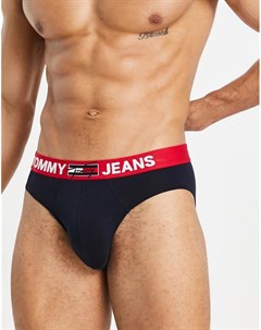 Темно синие трусы с логотипом на поясе Tommy jeans