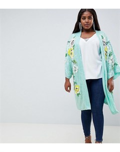 Куртка кимоно с цветочной отделкой ASOS DESIGN Curve Asos curve