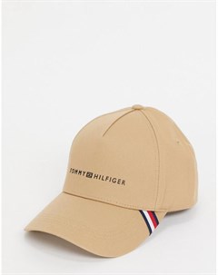 Светло коричневая кепка с логотипом Uptown Tommy hilfiger