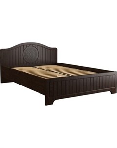 Кровать с ламелями и опорами Монблан МБ 602К 200x140 орех шоколадный Compass