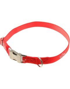 Ошейник для собак регулируемый красный нейлон металл 35 56 см 20 мм 1 шт V.i.pet