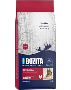 Original для взрослых собак всех пород с нормальной активностью с курицей 12 кг Bozita