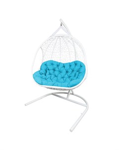 Кресло подвесное для двоих гелиос голубой 124x205x108 см Ecodesign