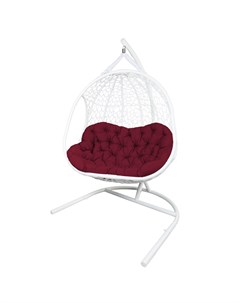 Кресло подвесное для двоих гелиос красный 124x205x108 см Ecodesign