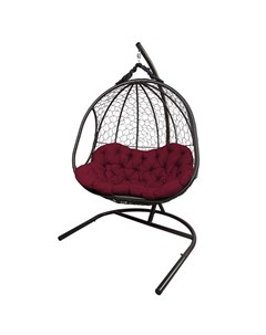 Кресло подвесное для двоих гелиос красный 126x205x108 см Ecodesign