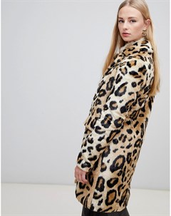 Искусственная шуба с леопардовым принтом Vero moda