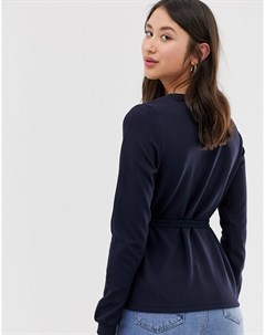 Двубортная блузка с поясом Vero moda tall