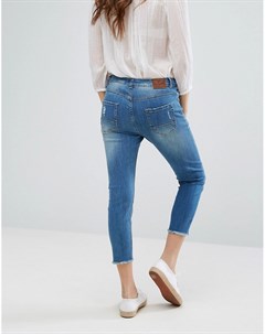 Укороченные джинсы с необработанным низом Gandys