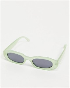 Зеленые солнцезащитные очки в шестиугольной оправе с темными стеклами Asos design