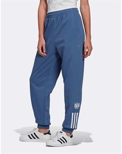 Синие спортивные штаны с тремя полосками Adicolor Adidas originals