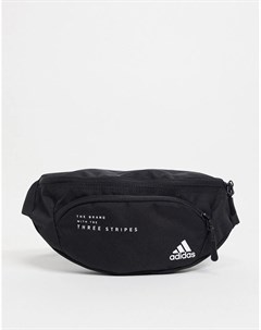 Черная спортивная сумка кошелек на пояс с логотипом Reebok Adidas performance