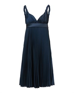 Синее плиссированное платье Burberry
