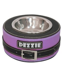 Миска для собак металл черно сиреневая Dezzie