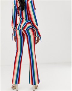 Широкие брюки в разноцветную полоску John zack tall