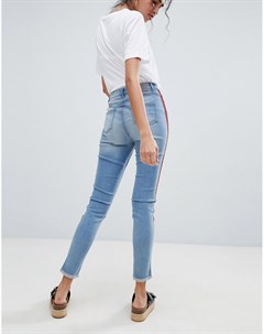 Укороченные джинсы скинни с полосками по бокам Brooklyn Supply Co Brooklyn supply co.