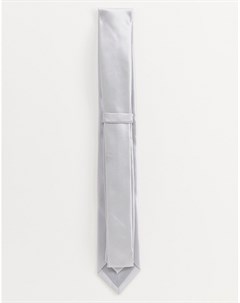 Серебристый однотонный галстук Gianni feraud
