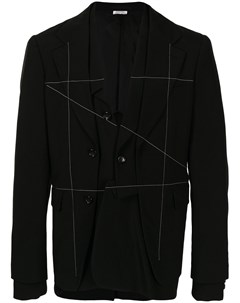 Однобортный пиджак с контрастной строчкой Comme des garçons homme plus
