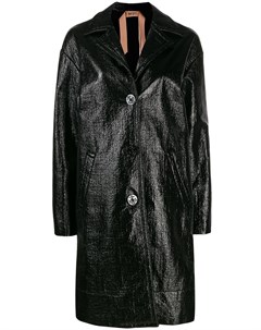 Однобортное пальто с жатым эффектом No21