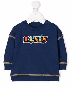 Толстовка с отделкой в рубчик и вышитым логотипом Levi's kids