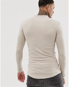 Трикотажная обтягивающая рубашка с воротником на пуговицах Gym king