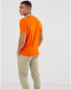Оранжевая футболка поло Bi lite Calvin klein golf