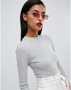 Солнцезащитные очки в узкой прямоугольной оправе Vogue x Gigi