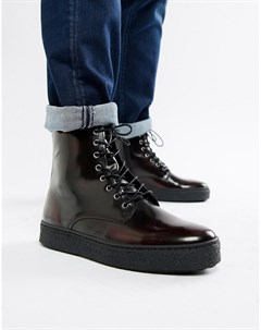 Бордовые ботинки на шнуровке Zign