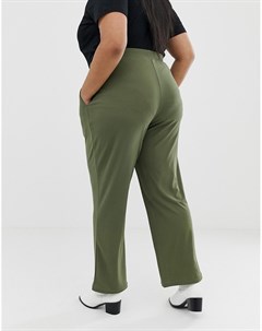 Зеленые брюки с широкими штанинами Junarose