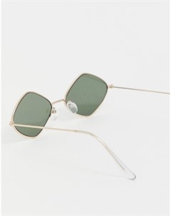Солнцезащитные очки в золотистой оправе с оригинальным дизайном Inspired эксклюзивно для ASOS Золото Reclaimed vintage