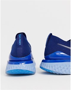 Темно синие кроссовки Epic React 2 Flyknit Nike running