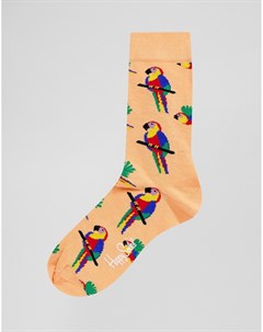 Носки с попугаем Happy socks