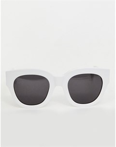 Белые солнцезащитные очки кошачий глаз Cleo Monokel eyewear
