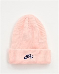 Розовая шапка бини Sb Nike